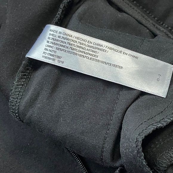 Eloquii Women's Front Stripe Textured Black Skinny Dress Pants Size 18 Short - Picture 9 of 15